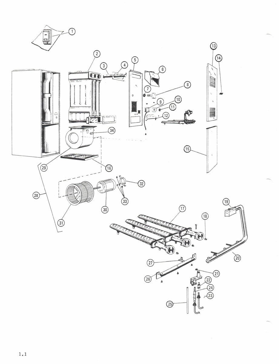 8632C Coleman Gas Up-Flow Furnace Continuous Pilot – Tagged 