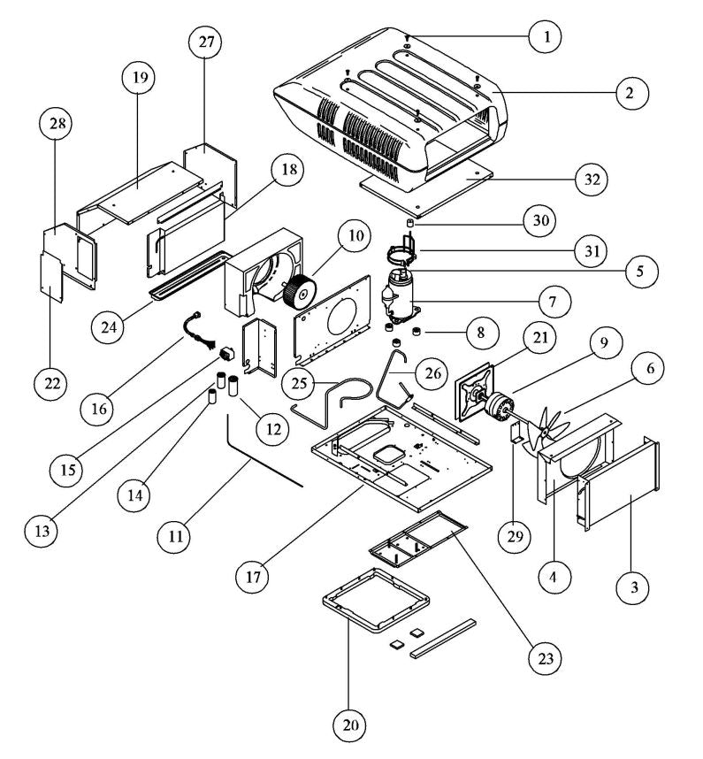8433 Series Coleman RV Air Conditioner Parts – HVACpartstore