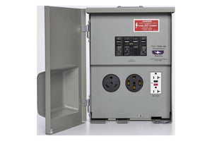 U075CTL010 RV POWER OUTLET 120/240V, 20A GFCI + 30A + 50A W/BREAKERS ...