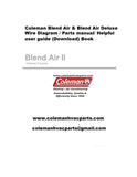 (Download) Coleman Blend Air and Blend Air II, 7681-81 parts manual, wiring diagram, technician