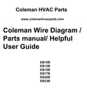 EBXXB Series Coleman Electric Furnace Manual, Wire Diagram & User Guide